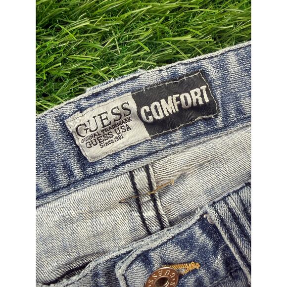 GUESS Women’s Bootcut Jeans Light Wash Stretch Mid Rise Sz 29 5 Pocket Y2K Denim - Picture 3 of 10